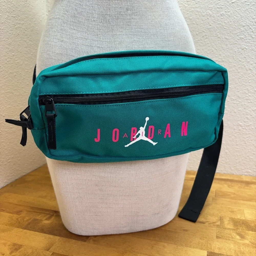 Air Jordan Teal & Pink Jumpman Crossbody Bag Hip Pack O/S